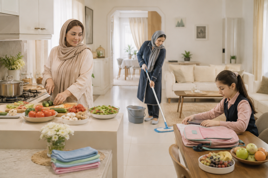 استخدام کارگر ساده خانم برای امور منزل در قزوین