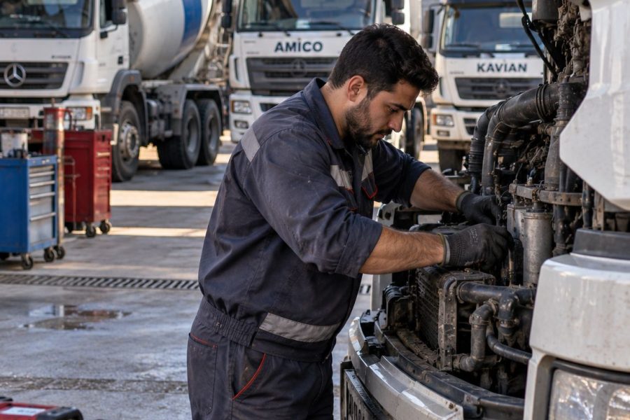 مکانیک ماشین های سنگین میکسر، آمیکو و کاویان